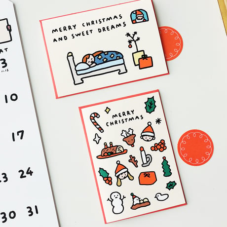 SLEEPING | Christmas pressed card