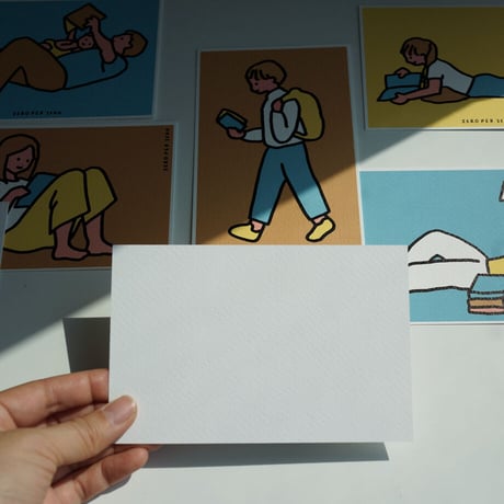 READING | Silkscreen postcard set
