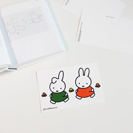 MIFFY IN RED DRESS | Miffy Silkscreen postcard