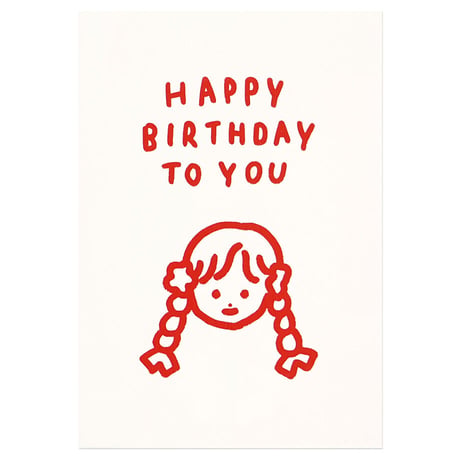 GIRL BIRTHDAY | Pressed card
