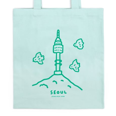 SEOUL TOWER mint | Eco bag