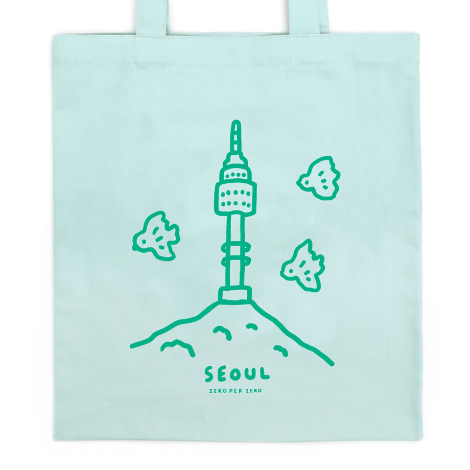 SEOUL TOWER mint | Eco bag | ZERO PER ZERO_JP