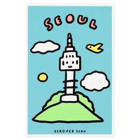 SEOUL TOWER blue | Postcard