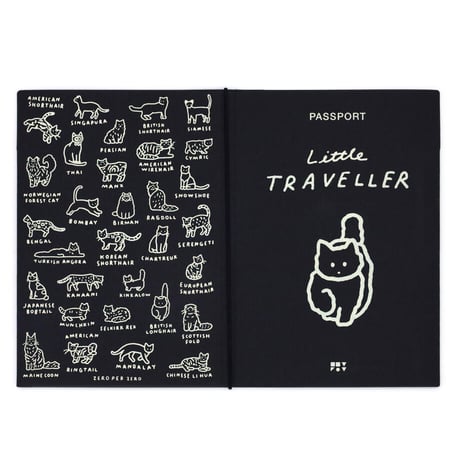 CAT black | Passport cover 2