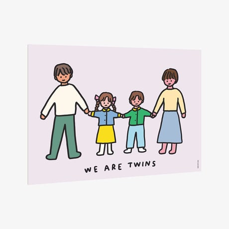 TWINS FAMILY (BROTHER & SISTER) | A3 poster（受注生産商品）