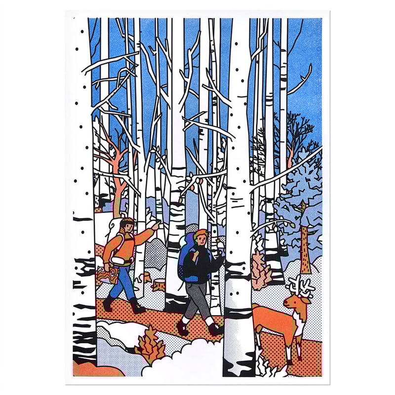 WHITE BIRCH | A3 RISO poster | ZERO PER ZERO_JP