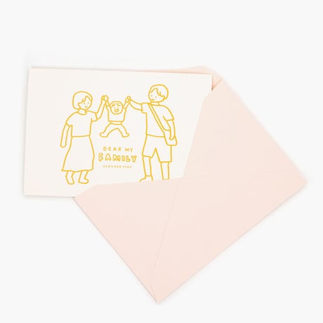 DEAR MY FAMILY 1 (YELLOW) | Pressed card