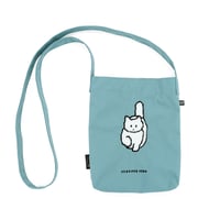 WHITE CAT gray blue  | Walk Walk Crossbag