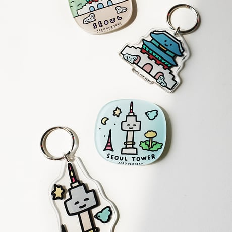 SEOUL TOWER 5 sky blue | Magnet