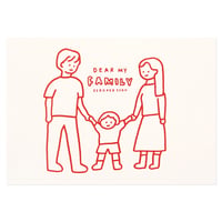 DEAR MY FAMILY 1 (RED) | Pressed card