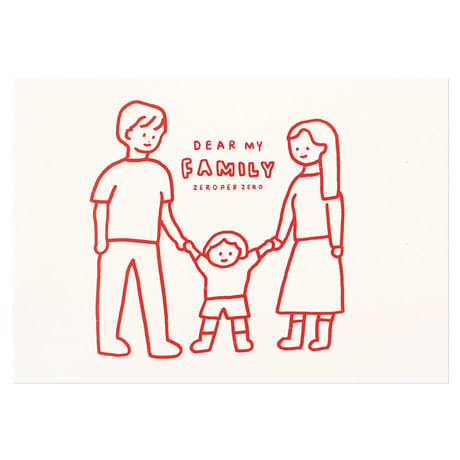 DEAR MY FAMILY 1 (RED) | Pressed card