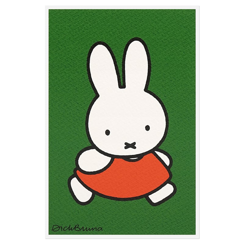 MIFFY WALKING | Miffy Silkscreen postcard | ZER