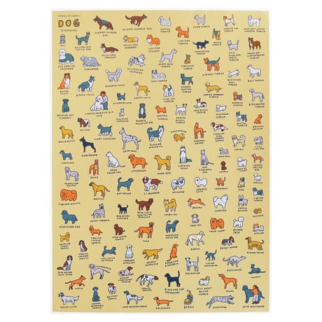 GRAPHIC DICTIONARY - DOG | Silkscreen poster（受注生産商品）