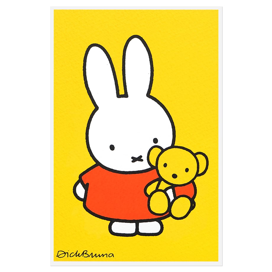 miffyページ MIFFY & TEDDY | Miffy Silkscreen Postcard | ZER