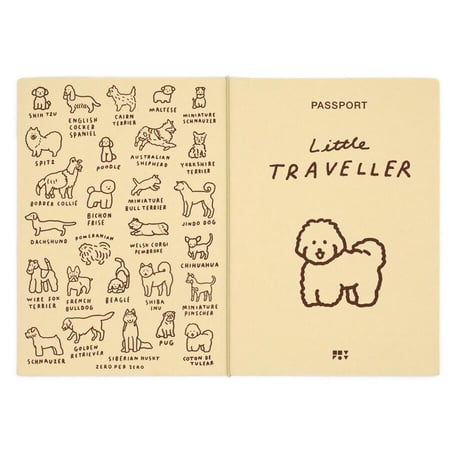 DOG beige | Passport cover 2