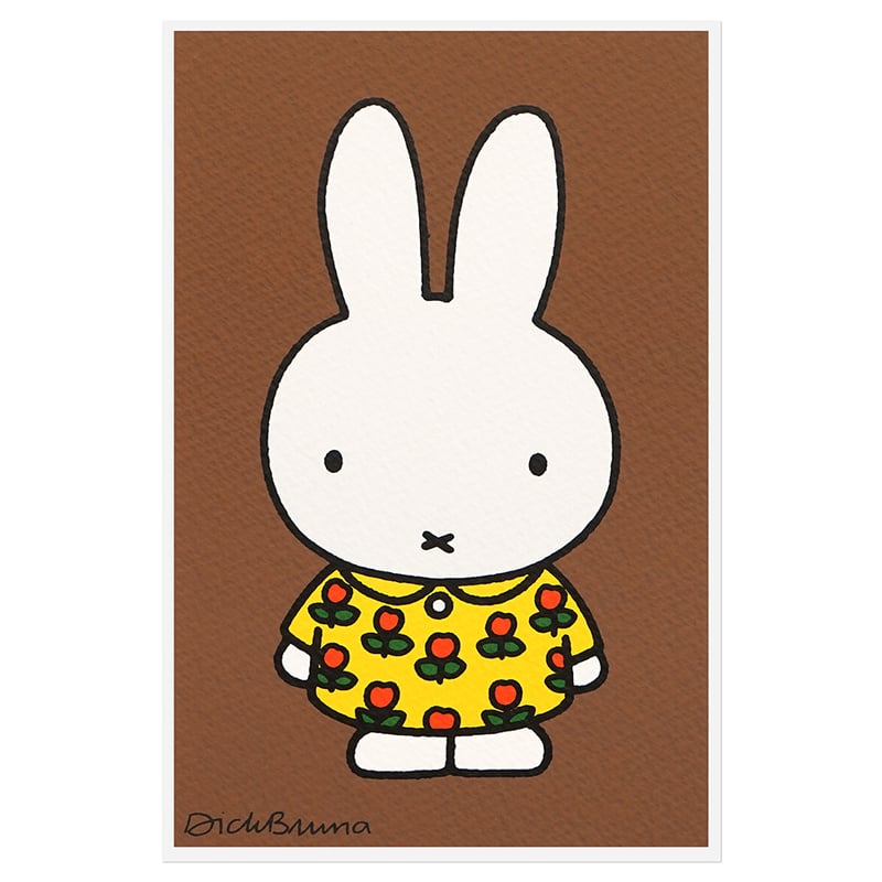 MIFFY FLOWER | Miffy Silkscreen Postcard | ZERO