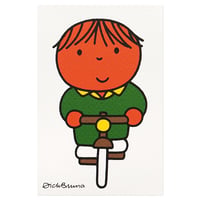 BICYCLE BOY | Miffy Silkscreen postcard
