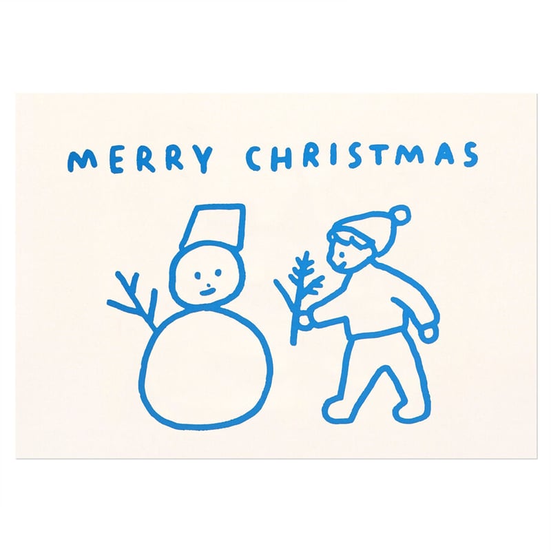 SNOWMAN | Christmas pressed card | ZERO PER ZER