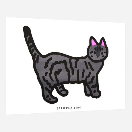 CAT 2 gray | A3 RISO poster