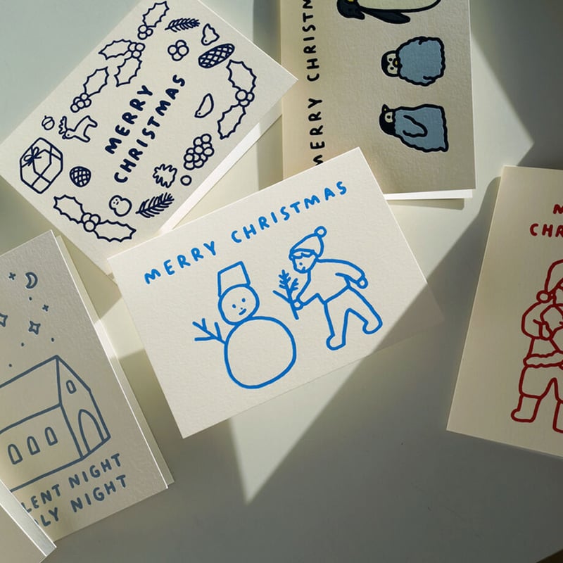 SNOWMAN | Christmas pressed card | ZERO PER ZER