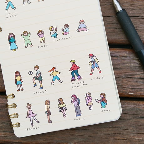 DIARY STICKER-PEOPLE | Sticker