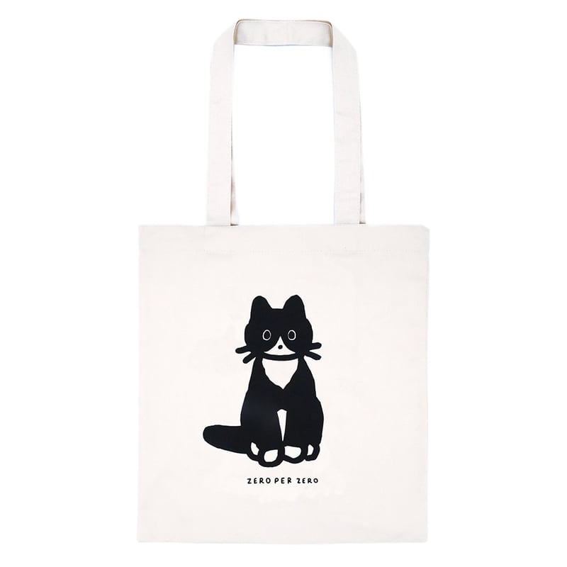 CAT tuxedo white | Eco bag | ZERO PER ZERO_JP
