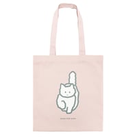 WHITE CAT 2 pink | Eco bag