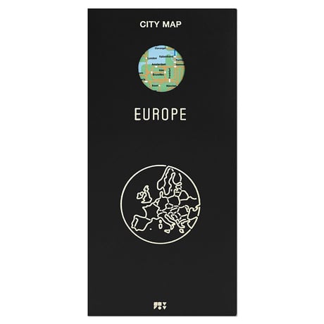 EUROPE (black) | City map