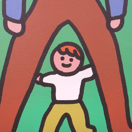 PEEKABOO THROUGH THE LEGS | A3 poster（受注生産商品）