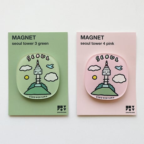 SEOUL TOWER 4 pink | Magnet