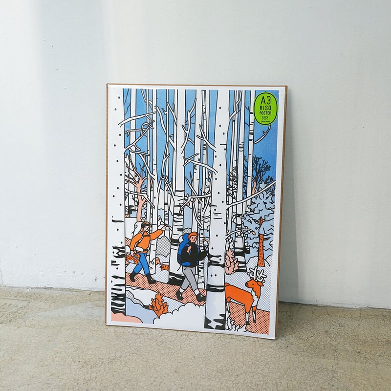 WHITE BIRCH | A3 RISO poster | ZERO PER ZERO_JP