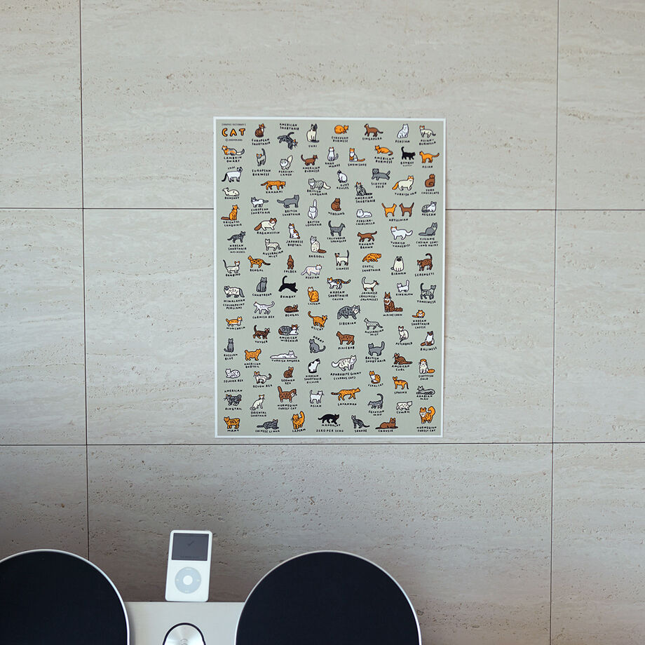 GRAPHIC DICTIONARY - CAT | Silkscreen poster（受注