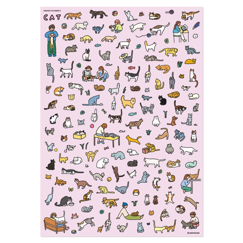 CAT (A2) | Graphic Dictionary Poster | ZERO PER