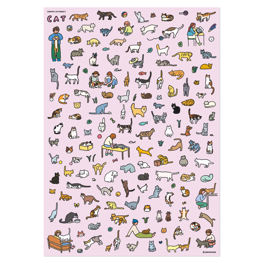 CAT (A2) | Graphic Dictionary Poster | ZERO PER