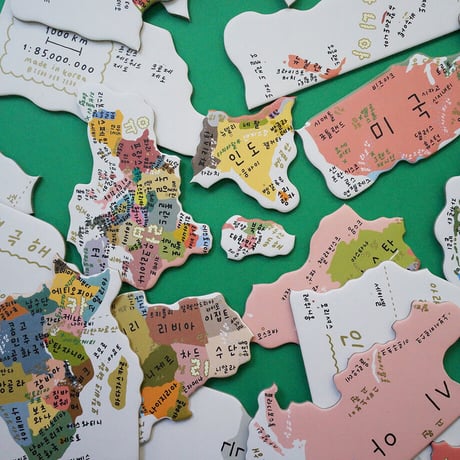 WORLD MAP (Korean ver.) PUZZLE | Jigsaw Puzzle
