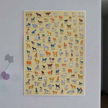 GRAPHIC DICTIONARY - DOG | Silkscreen poster（受注生産商品）
