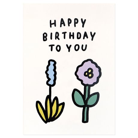 FLOWER 1 (BIRTHDAY) | Pressed card
