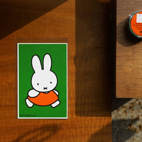 MIFFY IN RED DRESS | Miffy Silkscreen postcard