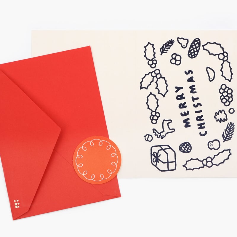 SNOWMAN | Christmas pressed card | ZERO PER ZER