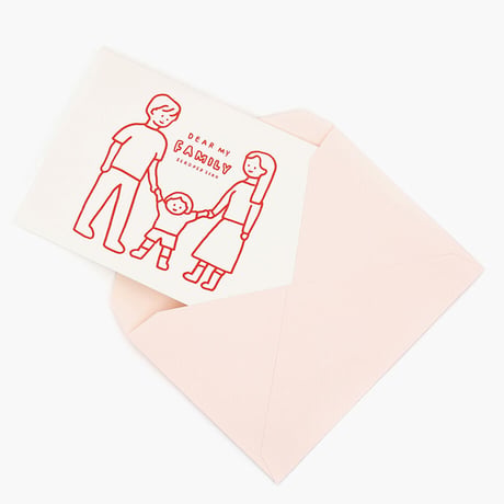 DEAR MY FAMILY 1 (RED) | Pressed card