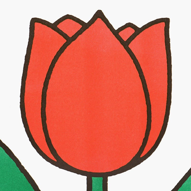 TULIP | Miffy A3 RISO poster | ZERO PER ZERO_JP TULIP | Miffy A3 RISO poster | ZERO PER ZERO_JP