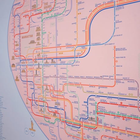 NYC pink | Railway poster