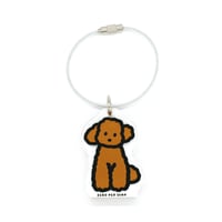 DOG 3 (BROWN POODLE) | Objet Keyring
