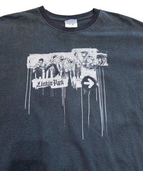 【USED】2000s Linkin Park リンキン・パーク SS T-SHIRTS 半袖Tシャツ BLACK Lサイズ HANESボディ