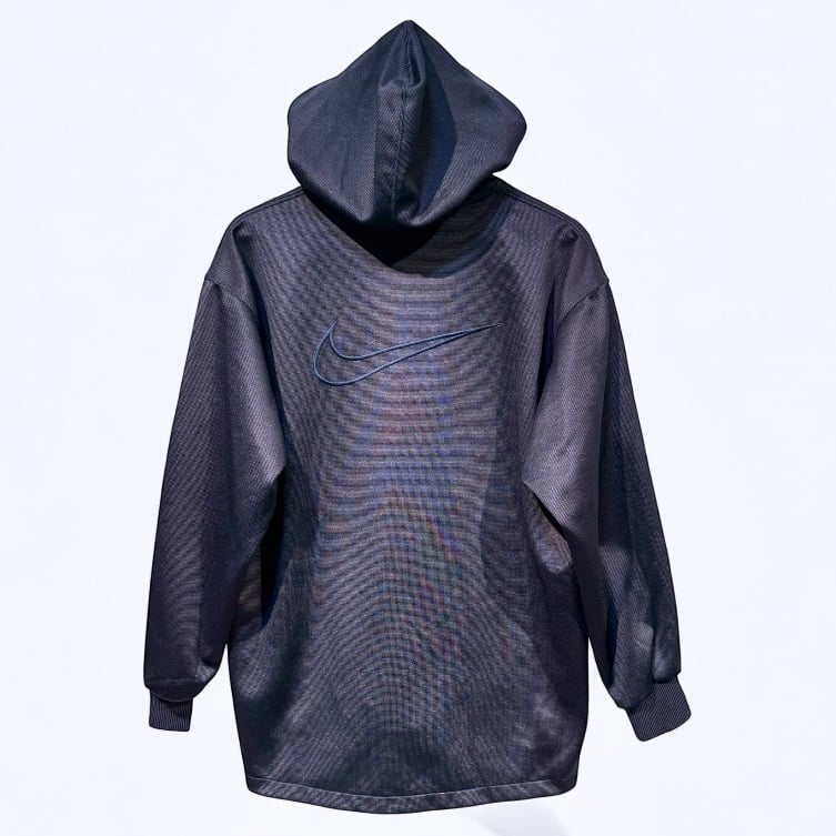 90s NIKE アノラックパーカー ジャージー素材 XLサイズ NAVY