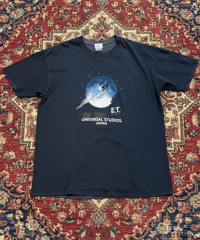 2000s ET UNIVERSAL STUDIOS JAPAN SS T-SHIRTS BLACK XLサイズ USA製 サンフェード