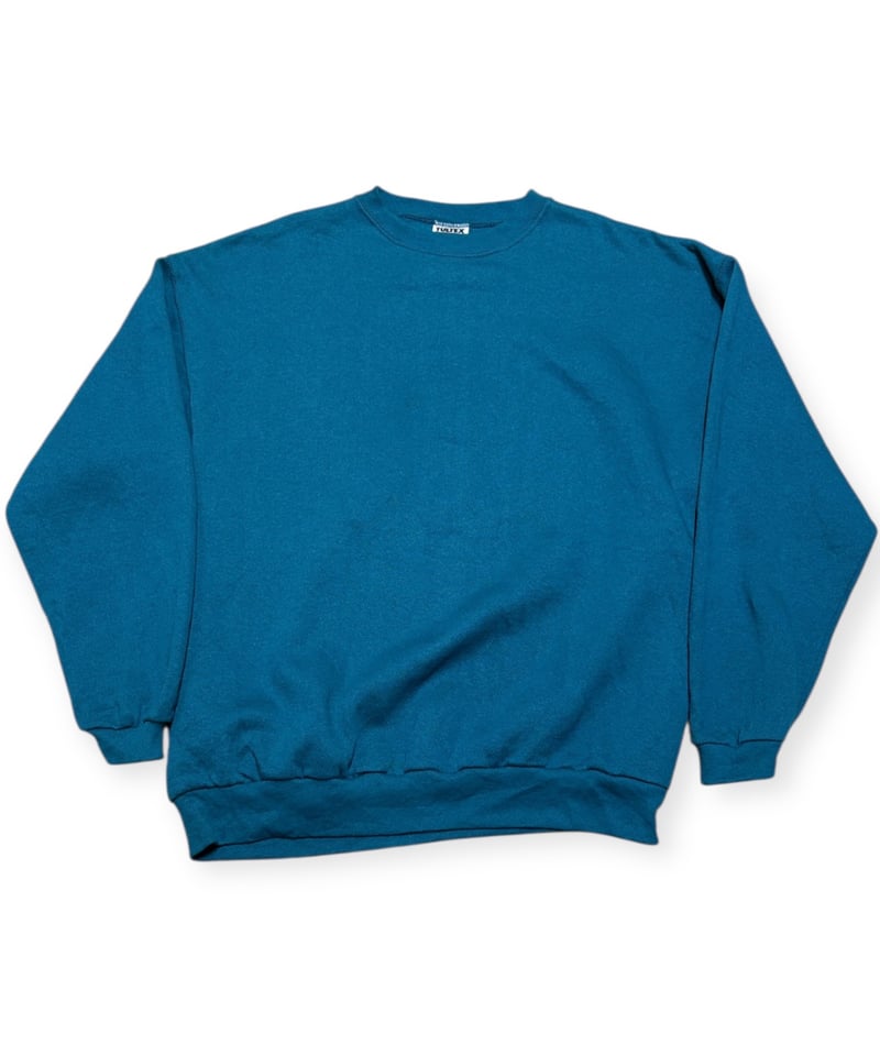 USED】1990s TULTEX 無地スウェット クルーネック ターコイズブルー XL