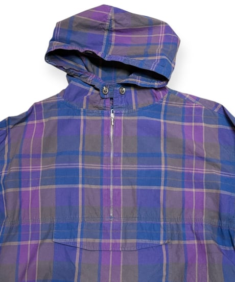 【USED】1990s GAP マドラスチェックアノラックパーカー Lサイズ パープル