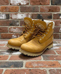 【USED】2000s STUSSY Timberland イエローブーツ コラボ 別注 サイズ26