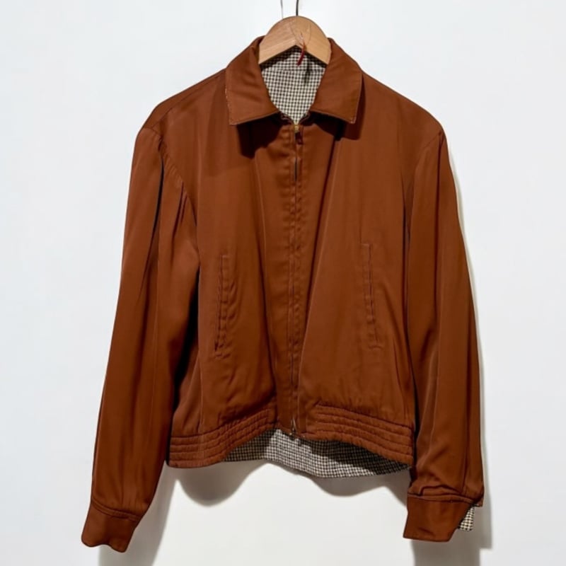 50s WEATHERCREST ギャバジャケット リバーシブル 千鳥格子X